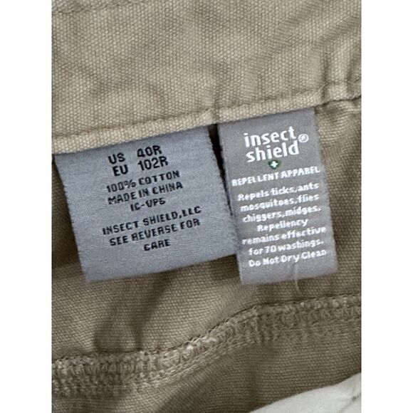 Insect Shield Repellent Men's‎ Khaki Pants Size 40R Hunting Hiking Gorpcore - Picture 5 of 9
